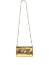 Etro Mini Talk Metallic Leather Clutch In Gold