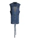 Etro Denim Waist Coat In Denim