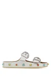 Etro Strappy Gemstone Sandals With Slip-on Style In White