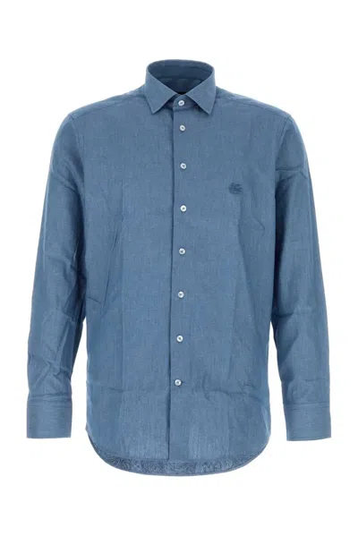 Etro Air Force Blue Chambray Shirt
