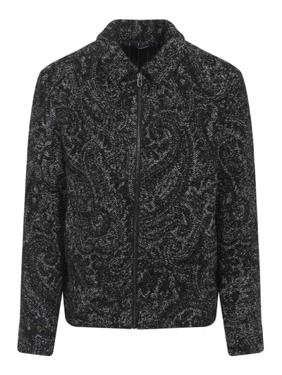 ETRO SHIRT COLLAR BOMBER JACKET