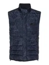 Etro Down Jacket Vest In Azul