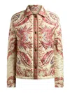 Etro Padded Jacket With Foliage Print. In Multi