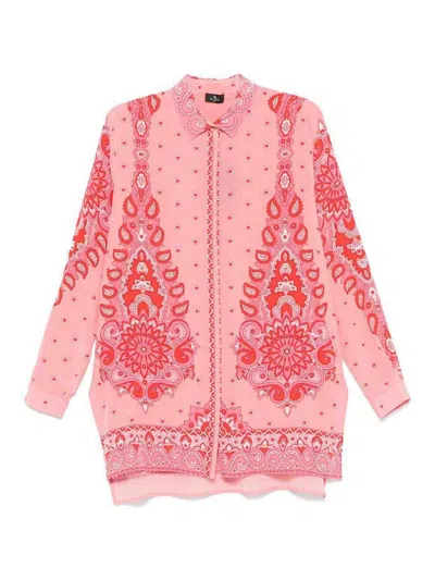 Etro , Floral, Medallion And Paisley Shirt, Woman, Pink, Size 46