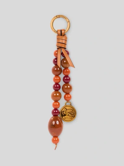 Etro Charm Mit Kugeln Und Pegaso-medaille In Orange