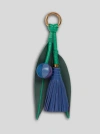Etro Charm With Tassel And Leaves In Elektroblau