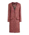 Etro Checked Cotton And Wool-blend Coat In Red