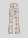 Etro Check-jacquard Wide-leg Trousers