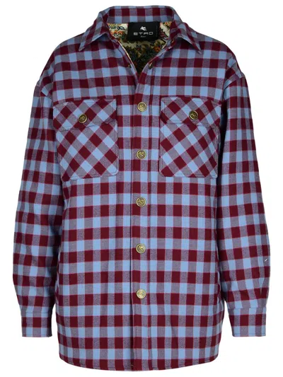 Etro 'check' Multicolor Cotton Shirt Women