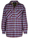 Etro 'check' Multicolor Cotton Shirt Women In Multicolor