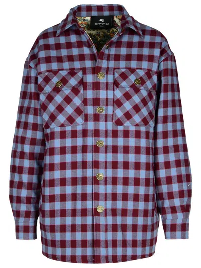 ETRO ETRO 'CHECK' MULTICOLOR COTTON SHIRT