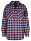Etro 'check' Multicolor Cotton Shirt Women In Multicolor