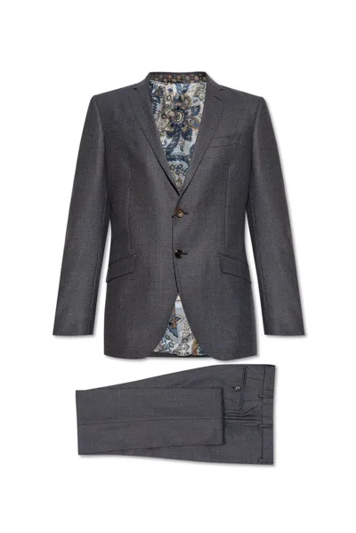 Etro Check Pattern Tailored Suit In Multi