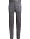Etro Check-pattern Trousers In Purple