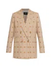 Etro Check-patterned Blazer In Brown