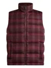 Etro Check Quilted Gilet In Burgundy