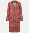 Etro Checked Cotton And Wool-blend Coat In Red