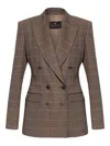 Etro Checked Double-breasted Blazer In Multi