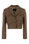 Etro Checked Embroidered Wool Blazer In Checked