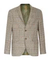 Etro Checked Houndstooth Blazer In Nude
