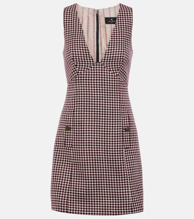 Etro Checked Minidress In Multi