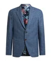 Etro Houndstooth Single-breasted Jacket In Blue
