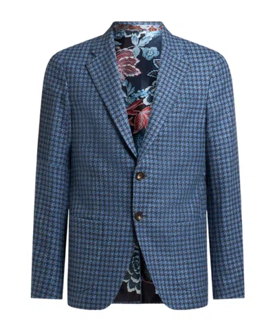 ETRO WOOL-BLEND HOUNDSTOOTH JACKET