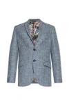 ETRO CHECKED SINGLE-BREASTED BLAZER