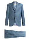 Etro Checked Single-breasted Wool Suit In Blue