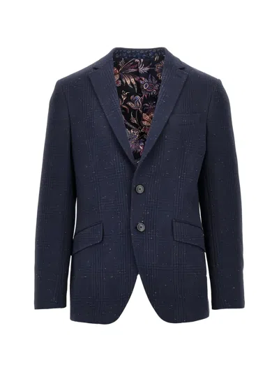 ETRO CHECKED SINGLE-BREASTED BLAZER