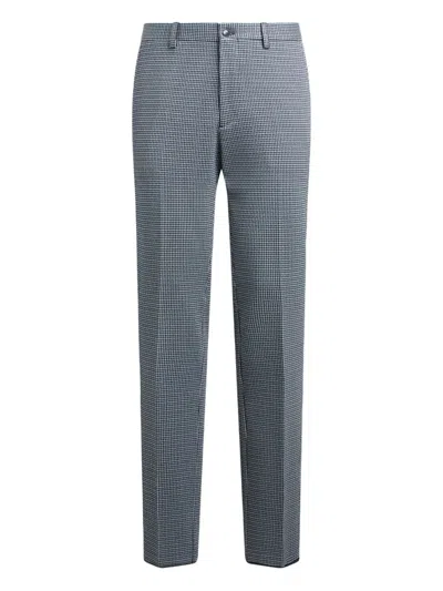 Etro Checked Tailored Trousers In Blue