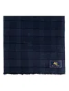 Etro Checked Wool-cashmere Blend Scarf In Blue