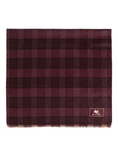 ETRO CHECKED WOOL SCARF