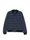 Etro Check-pattern Bomber Jacket In Blue