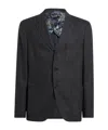 Etro Check-pattern Single-breasted Blazer In Transparent