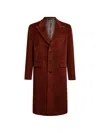 Etro Check-texture Coat In Red