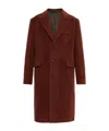 Etro Check-texture Coat In Burgundy