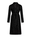 Etro , Chenille Jacquard Coat With Belt, Woman, Black, Size 42 In Black