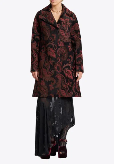Etro Chenille Jacquard Single-breasted Coat