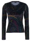 Etro Velvet Top In Multi