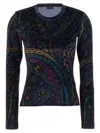 Etro Velvet Top In Multi
