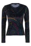 Etro Velvet Top In Multi