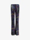 Etro Chenille Trousers With Multicolor Print
