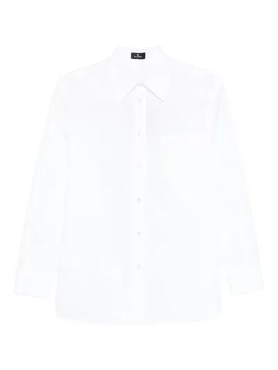 Etro Women White Cotton Shirt