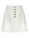 Etro Pleated Shorts With Buttons In White