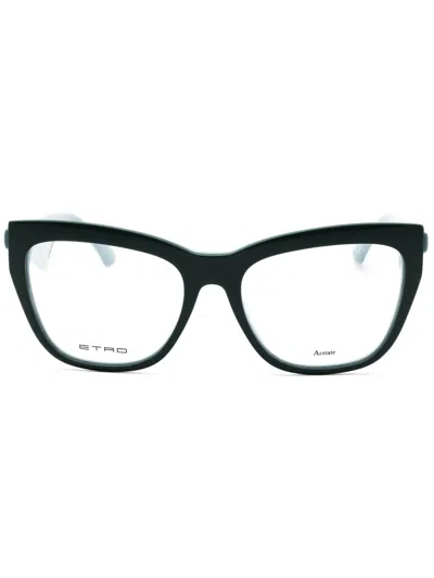 Etro Chic Cat Eye Women's Eyeglasses - Modern Elegance In Green