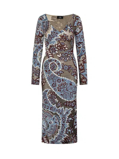 Etro Chic Midi Suit Dress In Multi