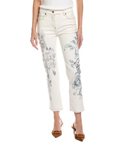 Etro Chinook Print Jean In White