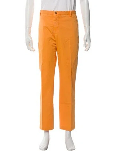 Pre-owned Etro Chinos In Orange