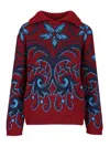 Etro Chunky Knitwer With Shawl Collar Knitwear Multicolor